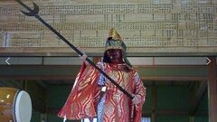 織田神社　春の例祭　（王の舞）