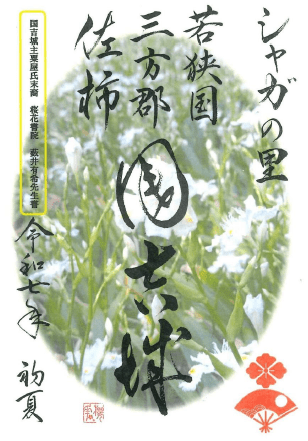 令和7年　国吉城　期間限定御城朱印【シャガ版】の販売が開始されています