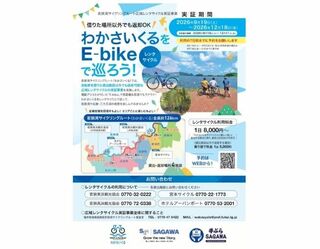 わかさいくるで「広域レンタサイクル」の実証事業が実施されます